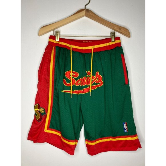 Vintage Retro Seattle Supersonics Just Don Mesh Shorts Mens Small (XL) Sonics - Picture 1 of 12